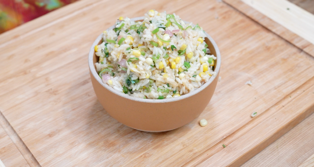 Tokyo Fried Rice with Fresh Corn and Herbs﻿