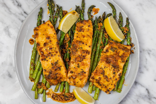 Hidden Valley® Ranch Chili Crunch Salmon with Asparagus