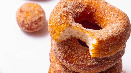 3 ingredient pumpkin spice donuts with this little goat went to india spice and sugar